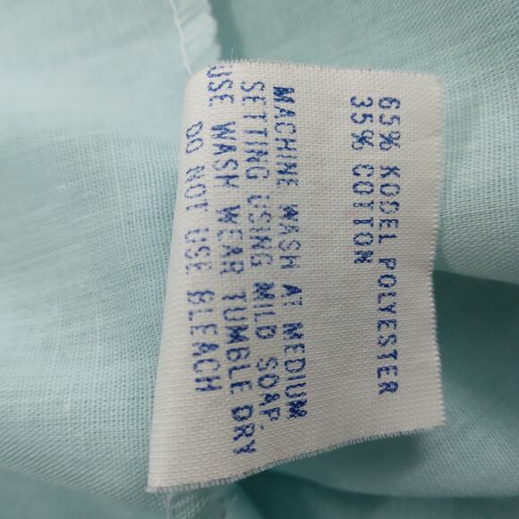 Vintage Its A Charm Long Robe Size Large Pastel Blue Floral Print - Picture 9 of 13